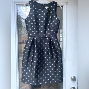 J Crew black and silver sleeveless dress